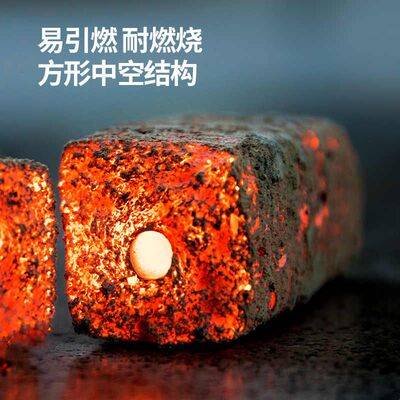 木炭烧烤碳无烟果木炭专用竹炭室内家用炭炉围炉煮茶速燃机制炭块