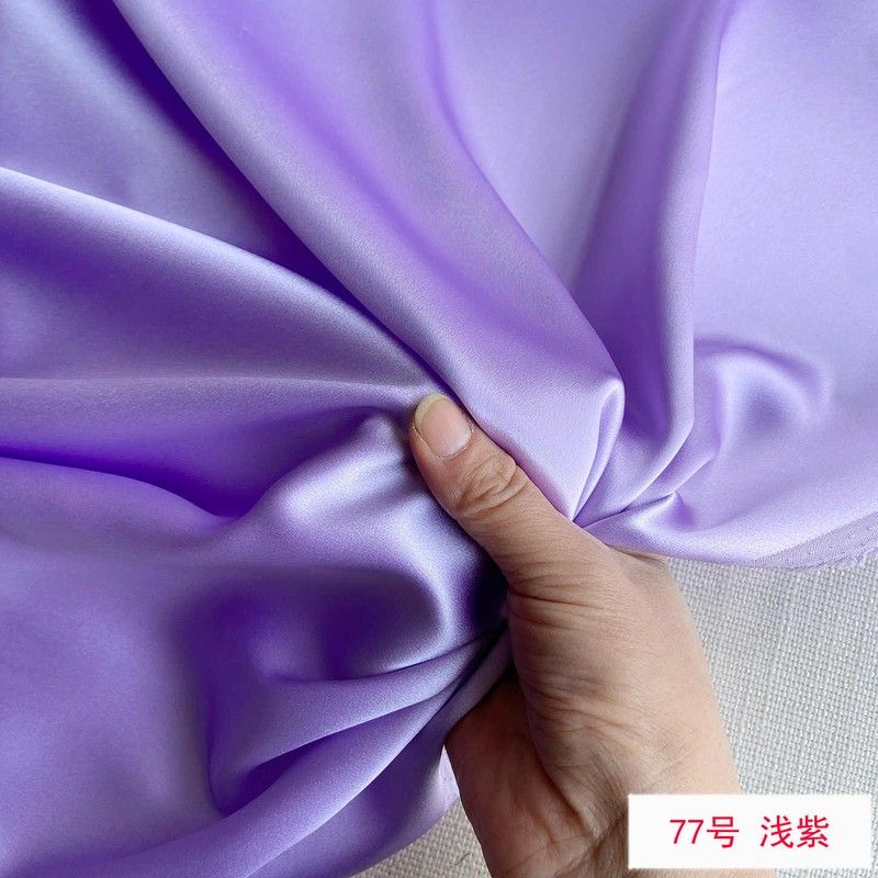 纯色30姆米真丝重缎布料重磅素绉缎面料丝绸礼服绸缎布料重缎面料图片