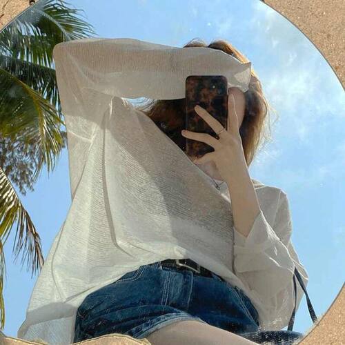 海边度假比基尼泳衣外搭罩衫可下水游泳御姐范宽松性感防晒沙滩衣