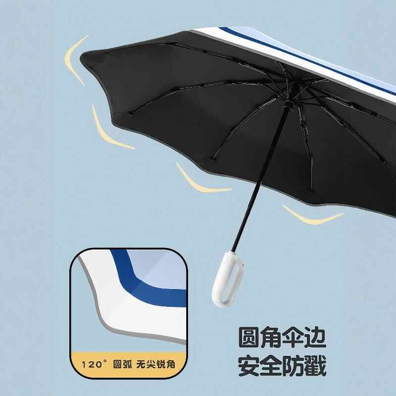 环扣儿童雨伞全自动一键开合男女孩中小学生上学专用轻便款折叠伞图片