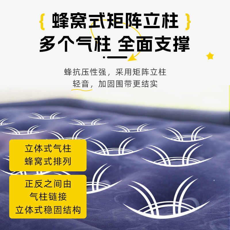 新款 自带充气泵室内单人双人可收纳自动床垫户外帐篷充气床垫外图片