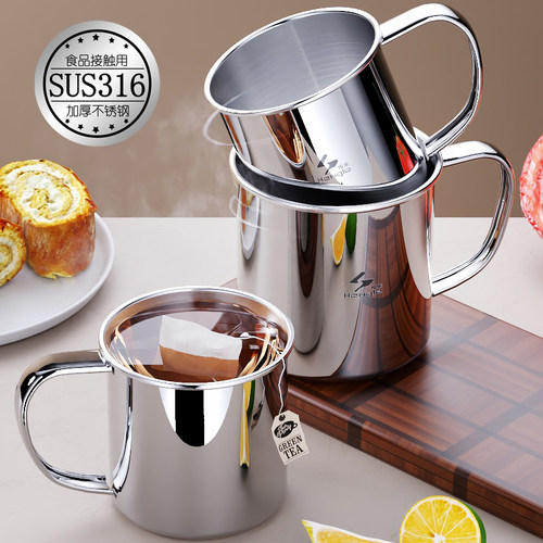 恒乐316不锈钢加厚耐摔儿童杯子