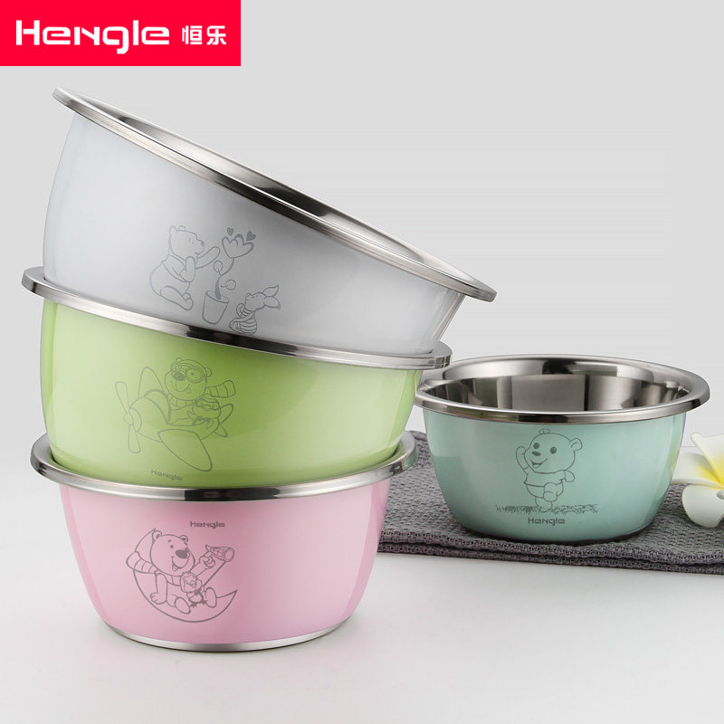 304不锈钢盆家用汤盆圆形大和面厨房打蛋盆彩色调料缸铁盆子套装在类目 餐饮具, 餐具, 盆中 - 来自Buy2taobao.com提供专业的淘宝代购服务