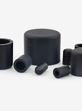 黑色橡胶套 硅橡胶管帽 耐高温硅胶帽子密封防撞套圆管末端护套GH