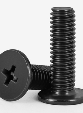 M2.5M3M4M5M6黑色304不锈钢薄十字扁平头螺丝笔记本数码机螺钉子