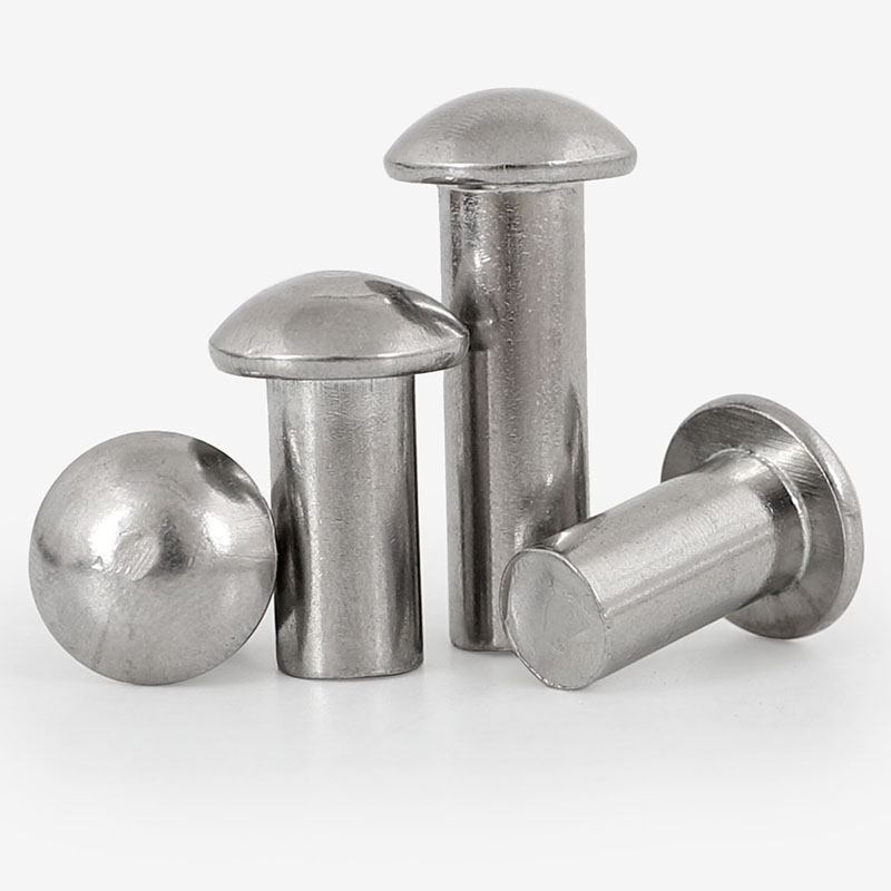 304不锈钢半圆头铆钉GB867实心