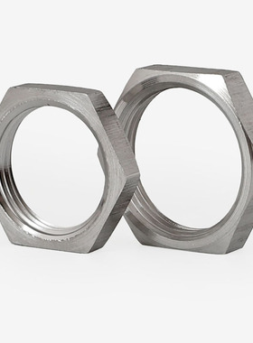 304不锈钢锁母根母防松薄螺母六角螺帽锁紧并帽M8M10M12M14-M63GH