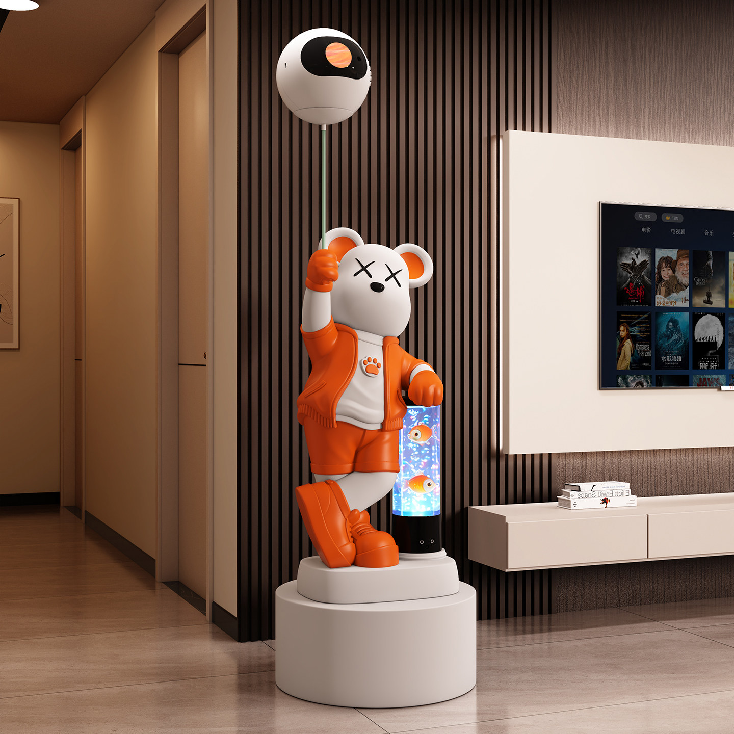 轻奢暴力熊大摆件落地家居客厅电视柜沙发旁大型装饰乔迁新居礼品,家居饰品,落地摆件,淘宝优惠券,粉丝福利购,淘宝优惠卷