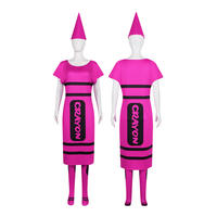 Halloween cosplay costume, adult funny role-playing stage costume, couple style crayon Cosplay 2D costume thumbnail 2