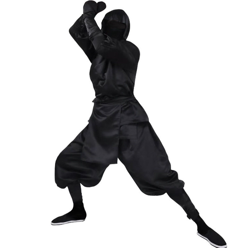 跨进热款日本男士黑忍者日本武士角色扮演cosplay万圣节演出服