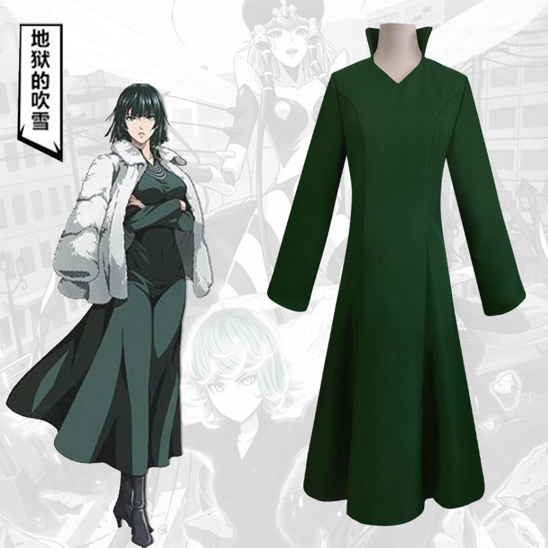 一拳超人-地狱吹雪cos服日本动漫cospaly服装黑色长袖连衣裙现货