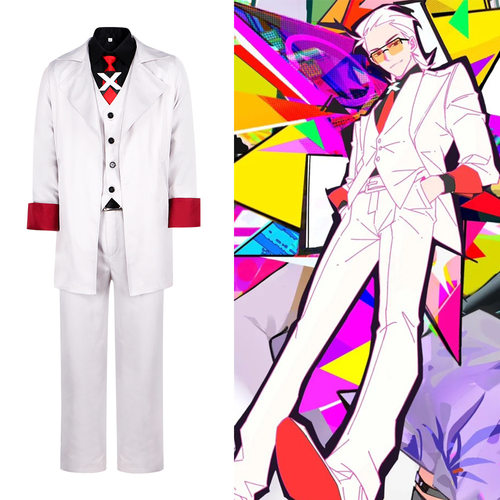 凸变英雄Xcos服幸运青X白色西服cosplay服二次元动漫扮演服