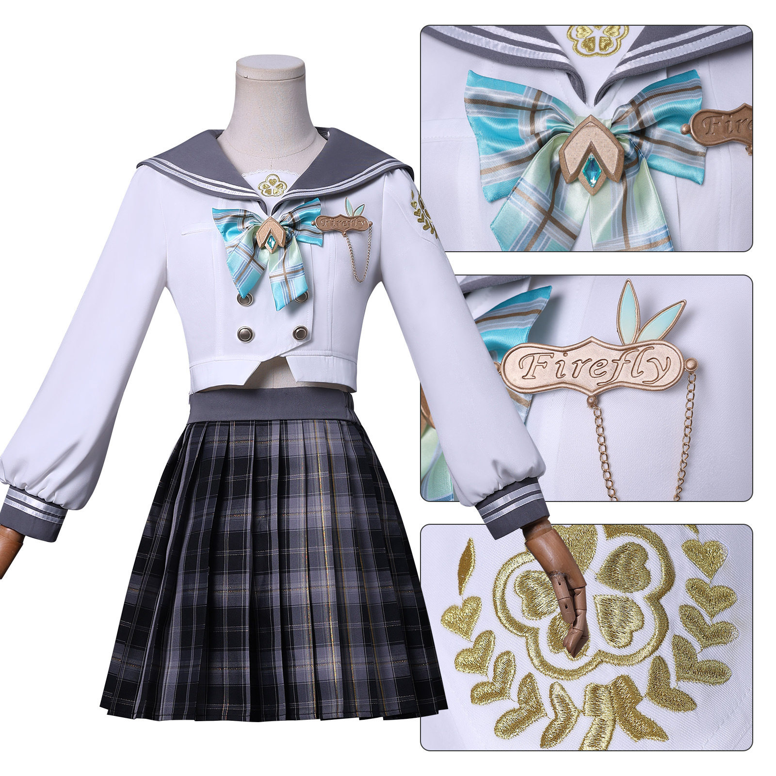 崩坏星穹铁道流萤cosplay流萤春日手信cos服二次元服装JK裙动漫