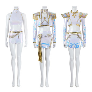 Kpop猎魔女团cosplay米拉佐伊鲁米cos服白色打歌服
