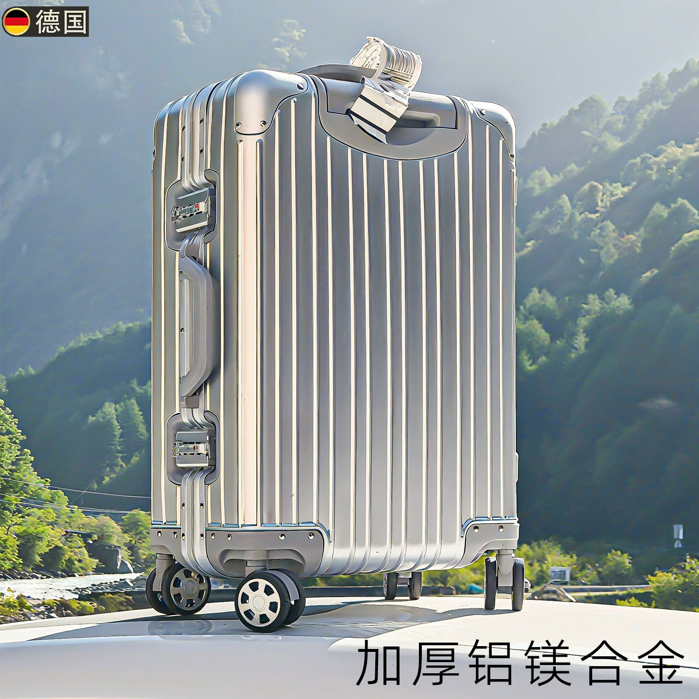 德国全铝镁合金拉杆箱万向轮TSA密码锁登机旅行箱男女轻奢商务