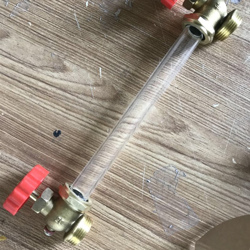 考克水位计4分6分玻璃管蒸v汽发生器锅炉配件纯铜水位计弯头DN20