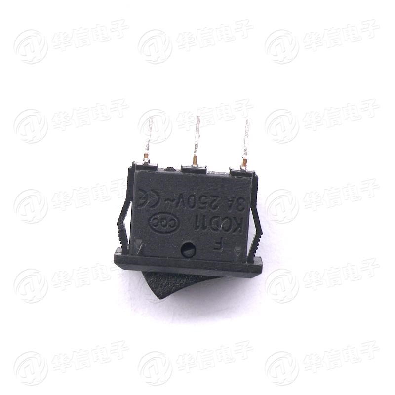 弯脚 船形开关15*10MM KCD1-101 3脚2档 2脚2档 小型翘板按键开关