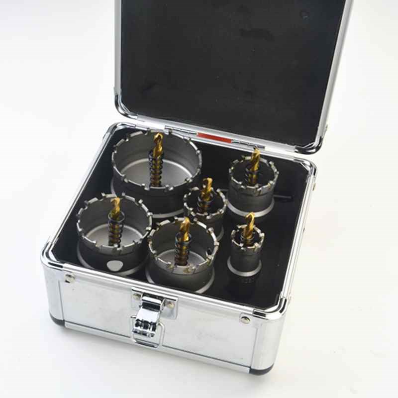 【折扣价】合金开孔器TCT不锈钢开孔器6PC套装镀钛金属铁板铝材打