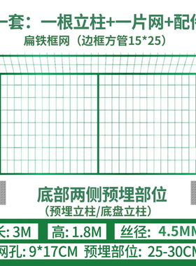 高速公路护栏网光伏围栏隔离栅栏河道果园圈地双边丝铁丝网防护网
