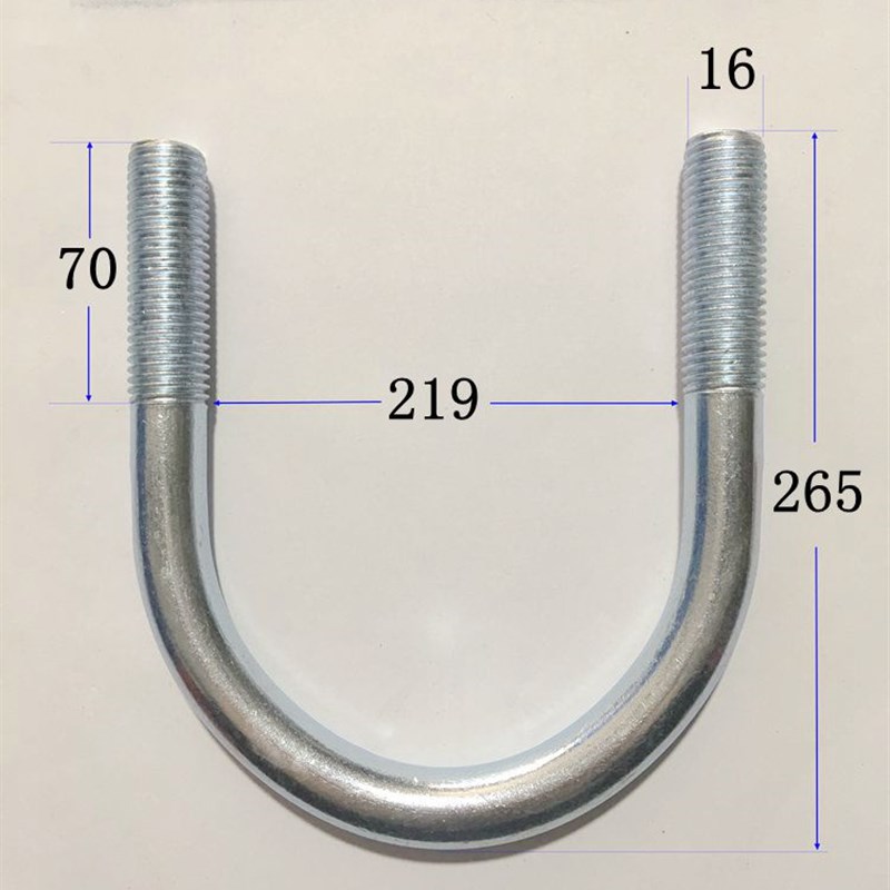 镀锌U型卡箍管固定卡抱箍U型螺栓U型卡扣U型螺丝U型管卡M16