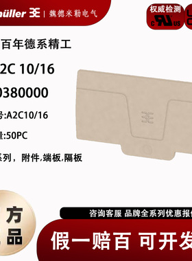 魏德米勒AEP 2C 10/16 A系列 插拔式 10平方 端子端板 2490380000