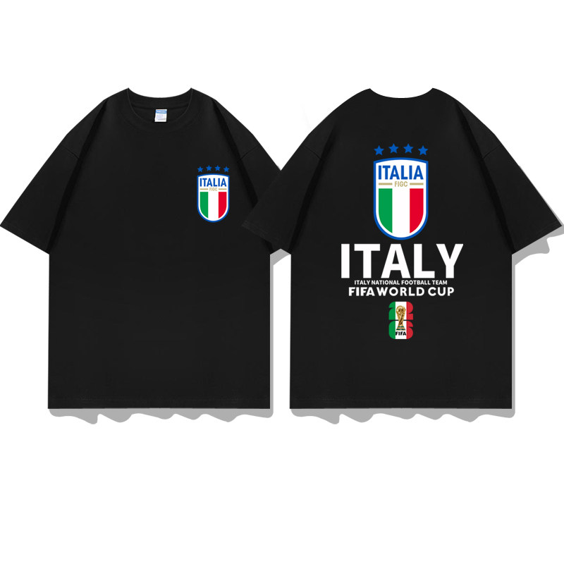 2026年美加墨世界杯意大利国家队球迷球衣队服短袖T恤衣服体恤衫