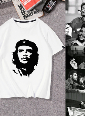 古巴红色革命英雄切格瓦拉印花照片短袖T恤Che Guevara衣服半袖潮
