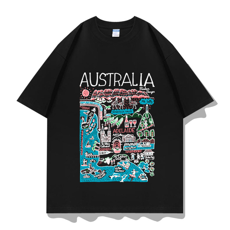 澳大利亚澳洲Australia旅游地标景点文创纪念品短袖T恤衫衣服半袖,男装,T恤,淘宝优惠券,粉丝福利购,淘宝优惠卷