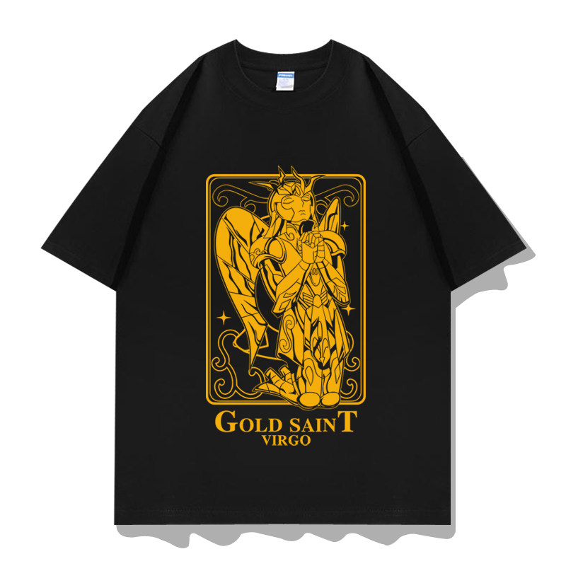 圣斗士星矢十二星座处女座文创纪念品短袖T恤衣服体恤半袖文化衫