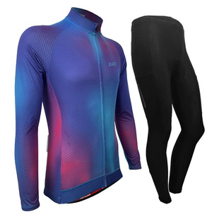 长裤 夏季 秋冬抓绒上衣公路自行车显瘦薄男女款 骑行服套装 春秋 长袖