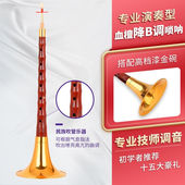 宏艺凤鸣专业血檀木唢呐小叶檀炫彩碗乐器全套专业成人乐器喇叭收