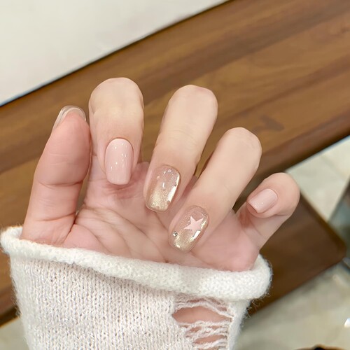 手工穿戴甲显白高级感春夏闪钻星星美甲甲片辣妹穿戴式指甲片成品