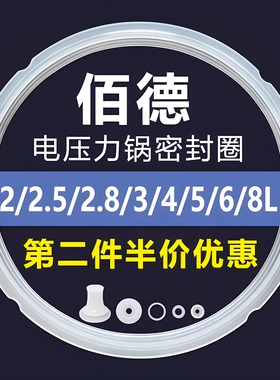 适用佰德电压力锅密封圈硅胶垫皮圈2L2.5L升迷你电高压锅通用配件