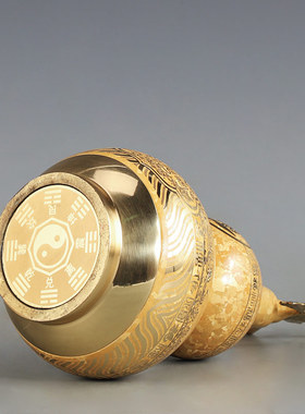 快速发货a《百福临门》纯铜葫芦摆件客厅玄关装饰工艺品公司招财