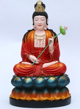 快速发货寺庙家用红衣大势至菩萨 佛堂三圣佛像 西方三Z圣供奉摆