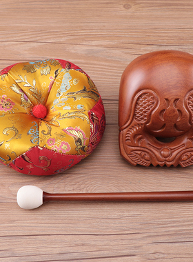 快速发货紫檀木木鱼 家用实木法器摆G件 纯木传统打击乐器静心解