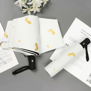 雨伞女士折叠便携晴雨两用全自动小清新花遮阳防晒防紫外线太阳伞