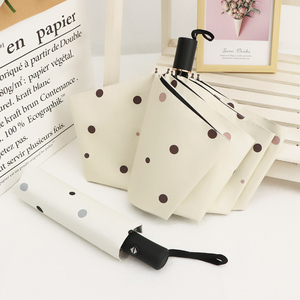 雨伞女生可爱波点印花折叠遮阳防晒防紫外线全自动晴雨两用太阳伞