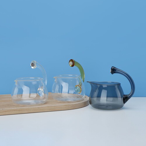 懒人泡茶器磁吸茶具套装配件家用茶杯玻璃磁吸公杯懒人泡茶器配件