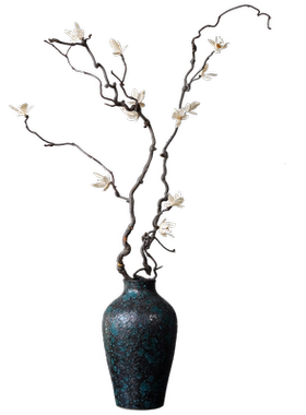 艺术干树枝插花手工制作植物干花