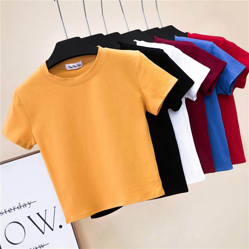 fashion black T-shirt Short sleeved Navel have cash less than that is registered in the accounts jacket elastic young Ladies Pleasantly cool lady 2019 In Womenin the Women's clothing/Boutique , T-shirt  category - from Buy2taobao.com to provide professional Taobao agent buy service
