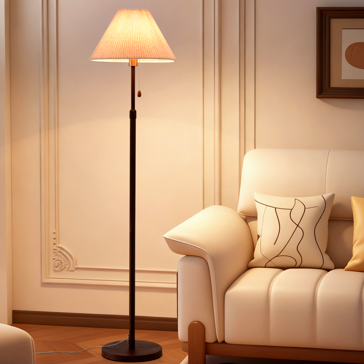 北欧艺术感客厅书房卧室床头民宿复古氛围网红阅读护眼落地台灯