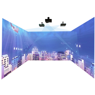 全息投影裸眼3D地面墙面互动党建多媒体VR展厅设计效果图融合器软件装置电子数字沙盘5D餐厅宴会厅素材定制