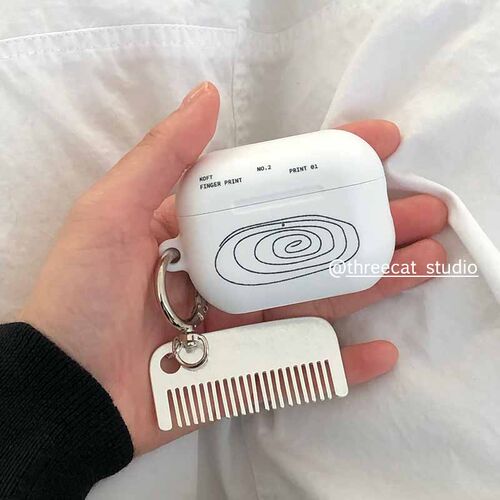 airpods4代艺术家曲线英文耳机套