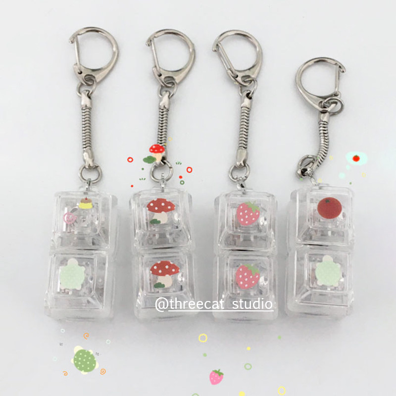 韩ins乌龟草莓番茄蘑菇键盘解压会亮挂饰包包Airpods挂件车钥匙扣,节庆用品/礼品,钥匙扣,淘宝优惠券,粉丝福利购,淘宝优惠卷