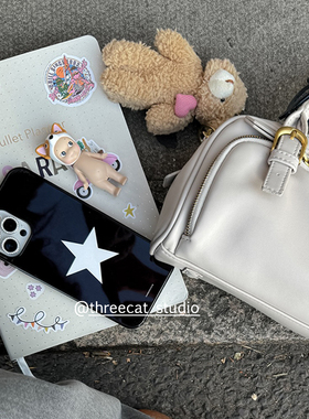 韩ins极简时尚星星欧尼博主同款手机壳适用于iphone17promax/16pro苹果15/14/13/12黑边11保护套Xsmax