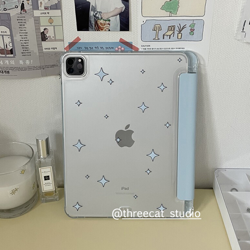 苹果ipadair7保护套蓝色星光