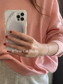 韩国ins一个盘子baby酱欧尼博主同款 13保护套高透软XSMAX包边12 手机壳适用于iphone17pro 16promax苹果15