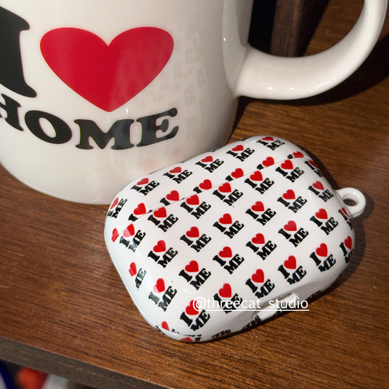 韩ins时尚模范生设计chic爱我英文pro3进口菲林耳机壳适用苹果1/2/3/4代airpods pro2保护套airpods 4代硬亮,3C数码配件,耳机保护套,淘宝优惠券,粉丝福利购,淘宝优惠卷