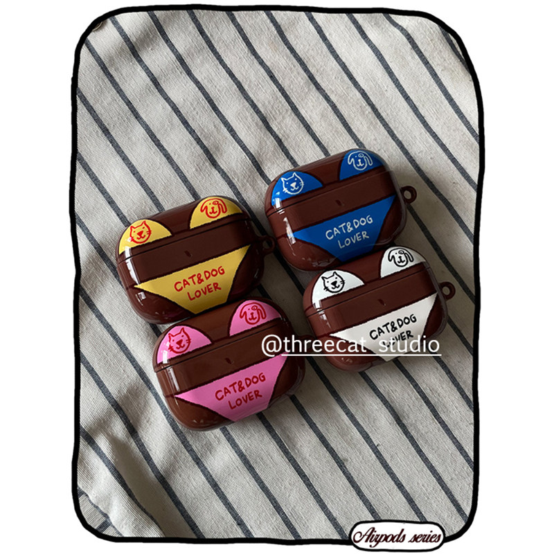 韩ins可爱粉色小狗猫咪比基尼pro3进口菲林耳机壳适用于苹果1/2/3/4代airpods pro2保护套airpods 4代硬亮,3C数码配件,耳机保护套,淘宝优惠券,粉丝福利购,淘宝优惠卷